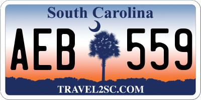 SC license plate AEB559
