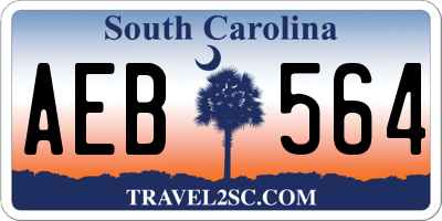 SC license plate AEB564