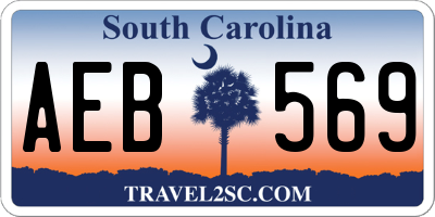 SC license plate AEB569
