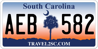 SC license plate AEB582