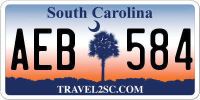 SC license plate AEB584