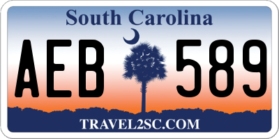 SC license plate AEB589