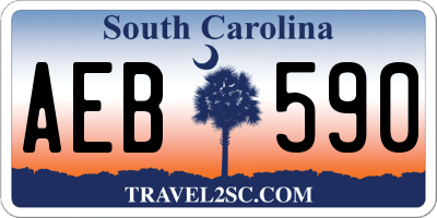 SC license plate AEB590