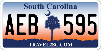 SC license plate AEB595