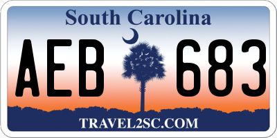 SC license plate AEB683