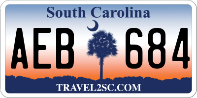 SC license plate AEB684