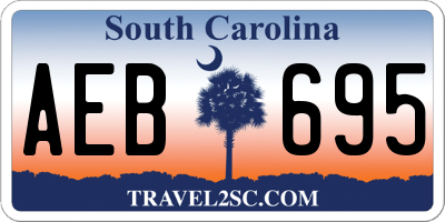SC license plate AEB695