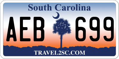 SC license plate AEB699