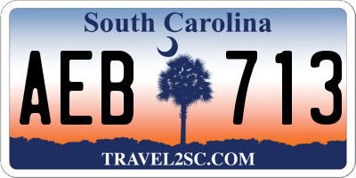 SC license plate AEB713