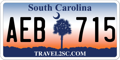 SC license plate AEB715