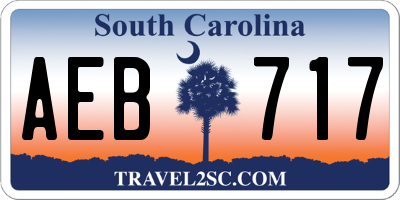 SC license plate AEB717