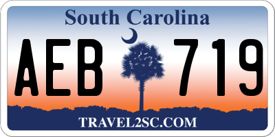 SC license plate AEB719