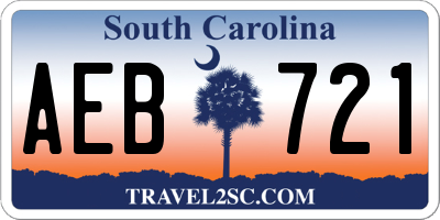 SC license plate AEB721