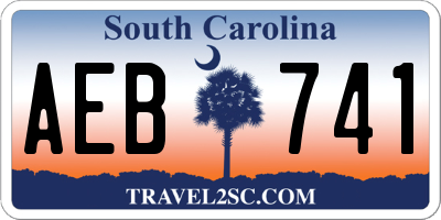 SC license plate AEB741