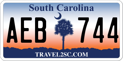 SC license plate AEB744