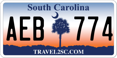 SC license plate AEB774