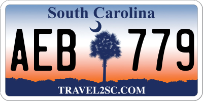 SC license plate AEB779