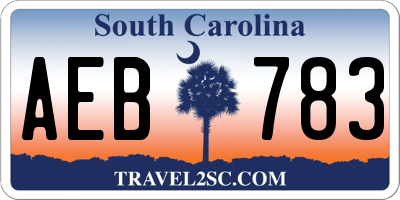 SC license plate AEB783