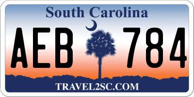 SC license plate AEB784