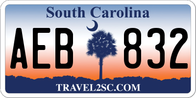 SC license plate AEB832