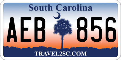 SC license plate AEB856