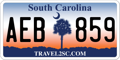 SC license plate AEB859