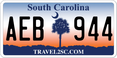 SC license plate AEB944