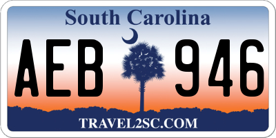SC license plate AEB946