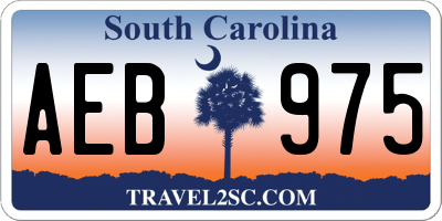 SC license plate AEB975