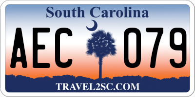 SC license plate AEC079