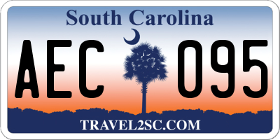 SC license plate AEC095