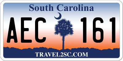 SC license plate AEC161