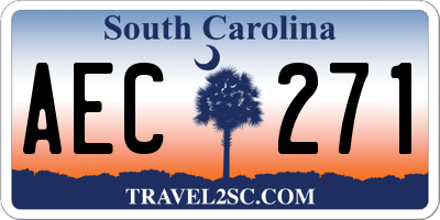 SC license plate AEC271