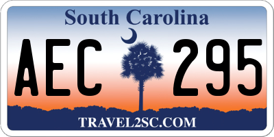 SC license plate AEC295