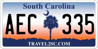 SC license plate AEC335