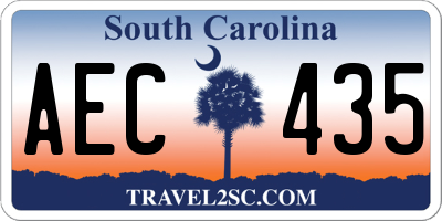 SC license plate AEC435