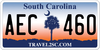 SC license plate AEC460