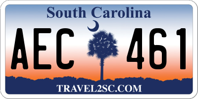 SC license plate AEC461
