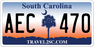 SC license plate AEC470