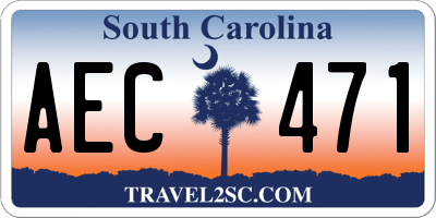 SC license plate AEC471