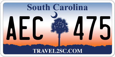 SC license plate AEC475