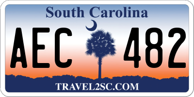 SC license plate AEC482