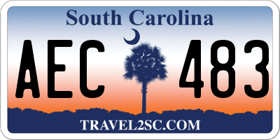 SC license plate AEC483