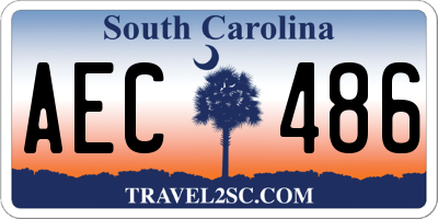 SC license plate AEC486