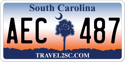 SC license plate AEC487