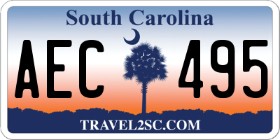 SC license plate AEC495