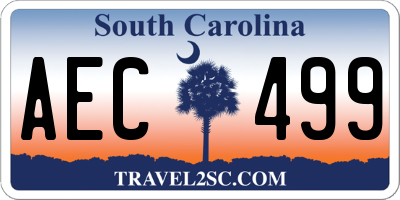 SC license plate AEC499