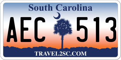 SC license plate AEC513