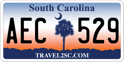 SC license plate AEC529