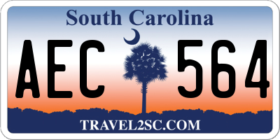 SC license plate AEC564